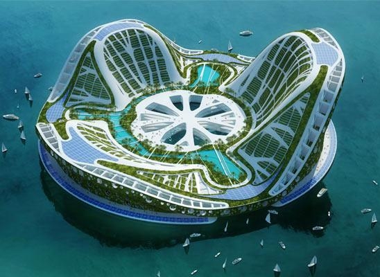 Ý tưởng về hòn đảo Lilypad do kiến trúc sư người Bỉ Vincent Callebaut thiết kế.