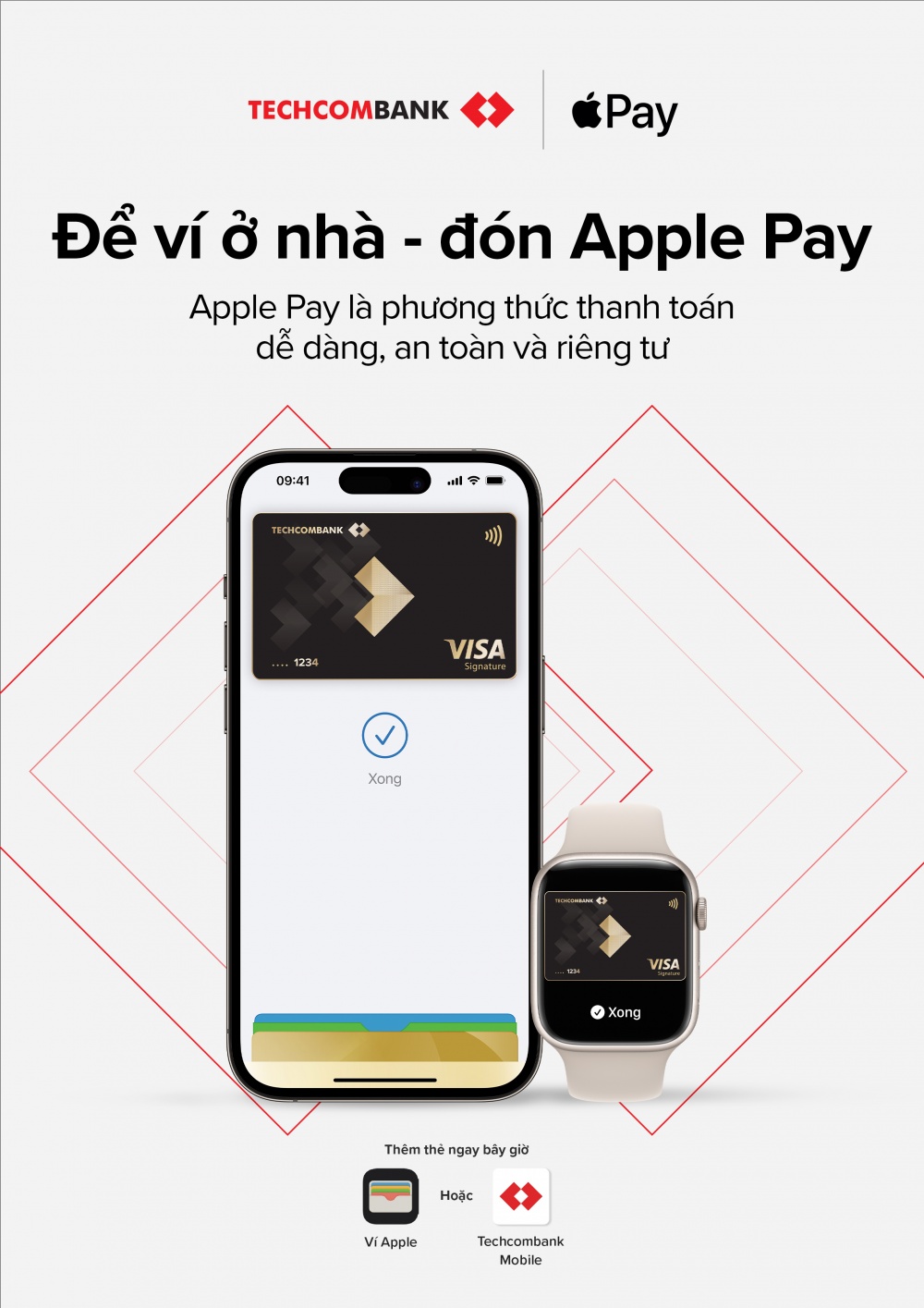 Techcombank giới thiệu Apple Pay: Phương thức thanh toán an toàn, bảo mật và riêng tư hơn