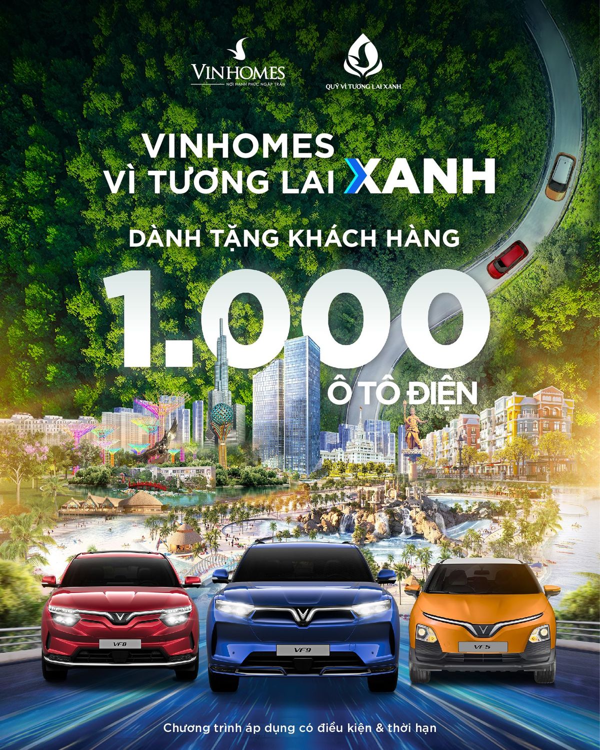 1.000 chiếc xe điện Vinfast được trao tới tay khách hàng của Vinhomes