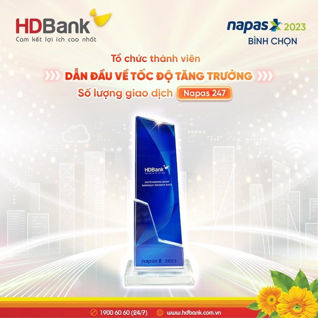 HDBank được vinh danh về tốc độ tăng trưởng giao dịch NAPAS 247- Ảnh 2.