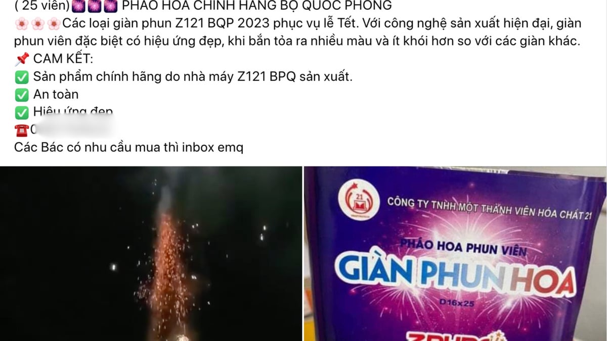 Trteen các bài đăng của các chủ buôn không có thông tin địa chỉ cửa hàng cụ thể, khách hàng chỉ có thể đặt mua pháp hoa qua số điện thoại. ảnh chụp màn hình. 