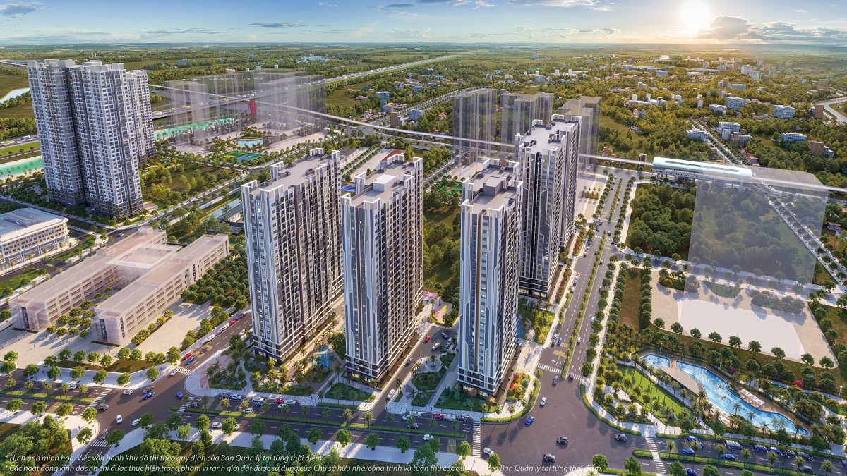 Bao quanh The Beverly là những tiện ích thấp tầng, tạo nên tầm view thoáng đãng