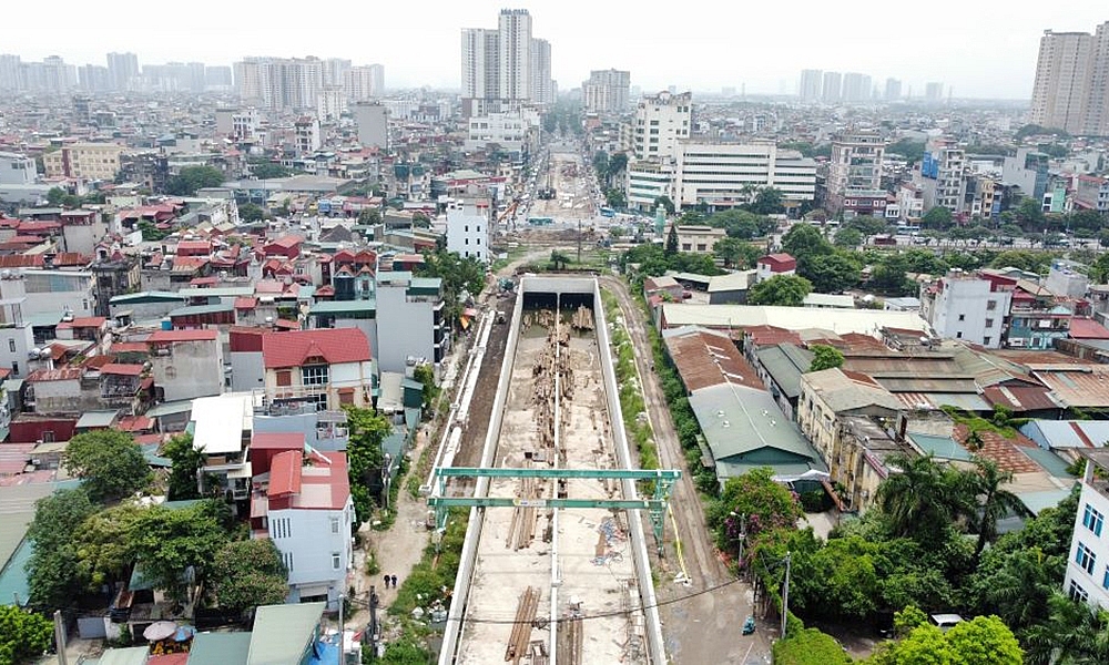 Hà Nội: Hầm chui Kim Đồng – Giải Phóng dần thành hình sau gần 2 năm thi công