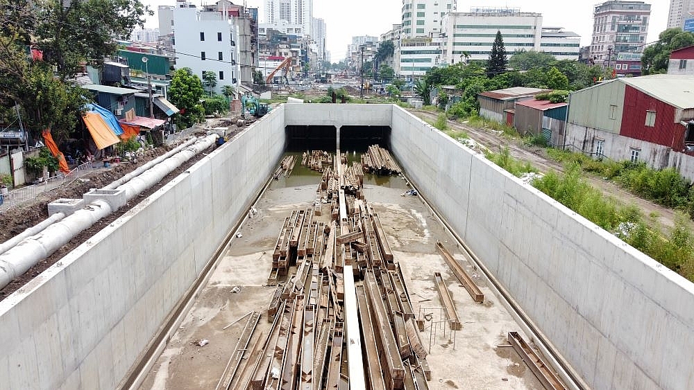 Hà Nội: Hầm chui Kim Đồng – Giải Phóng dần thành hình sau gần 2 năm thi công