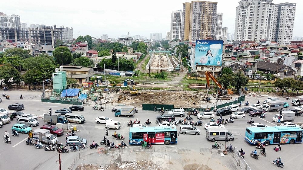 Hà Nội: Hầm chui Kim Đồng – Giải Phóng dần thành hình sau gần 2 năm thi công