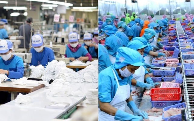 Dệt may và thủy sản là hai ngành đang phải đối mặt với áp lực lớn khi xuất khẩu sang Mỹ.