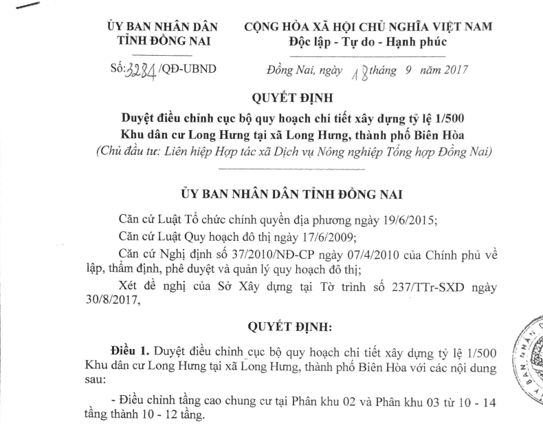 Đồng Nai: Khu dân cư Long Hưng sẽ có hơn 3.500 căn hộ nhà ở xã hội