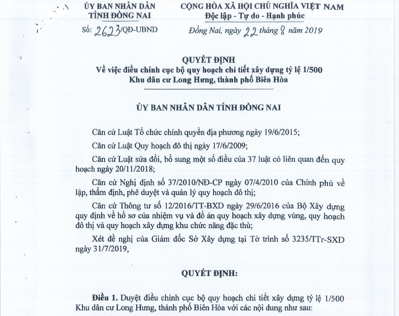 Đồng Nai: Khu dân cư Long Hưng sẽ có hơn 3.500 căn hộ nhà ở xã hội