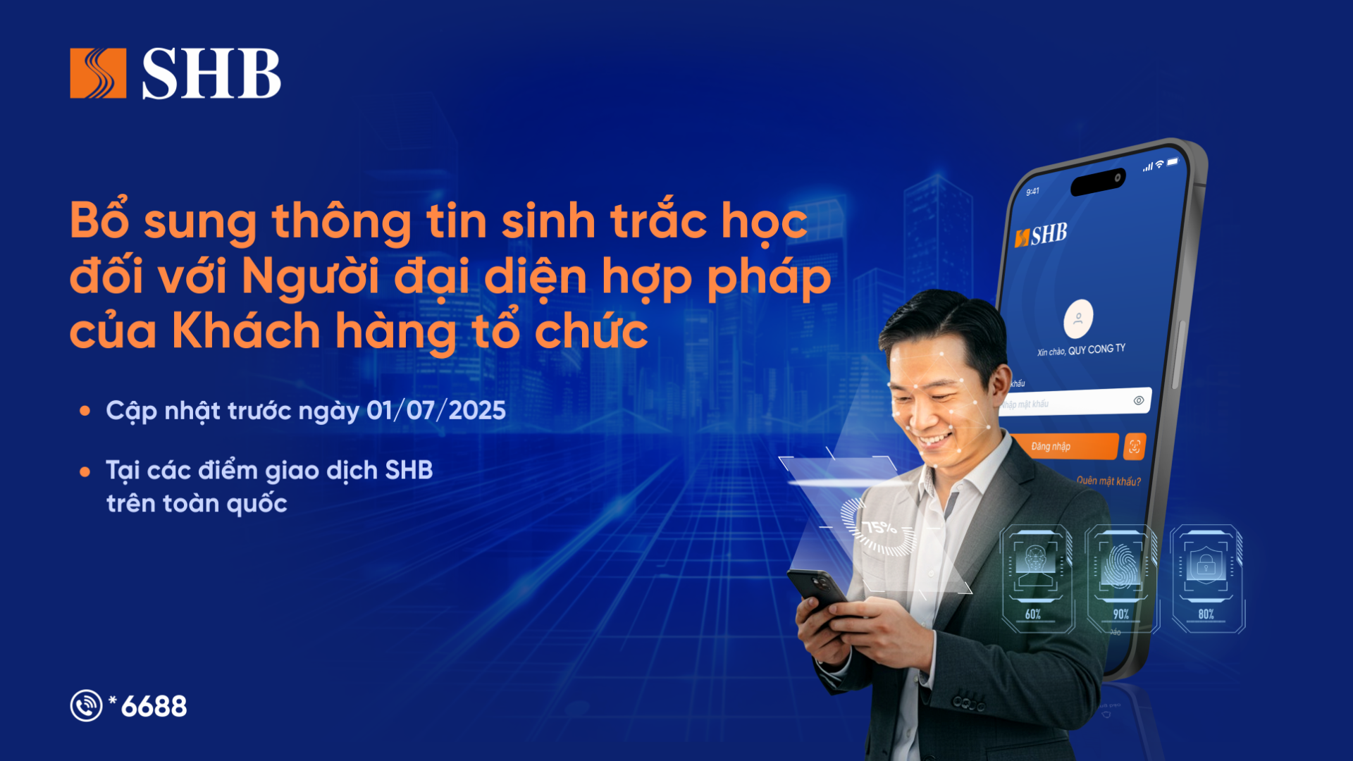 sinh trắc học ngân hàng shb