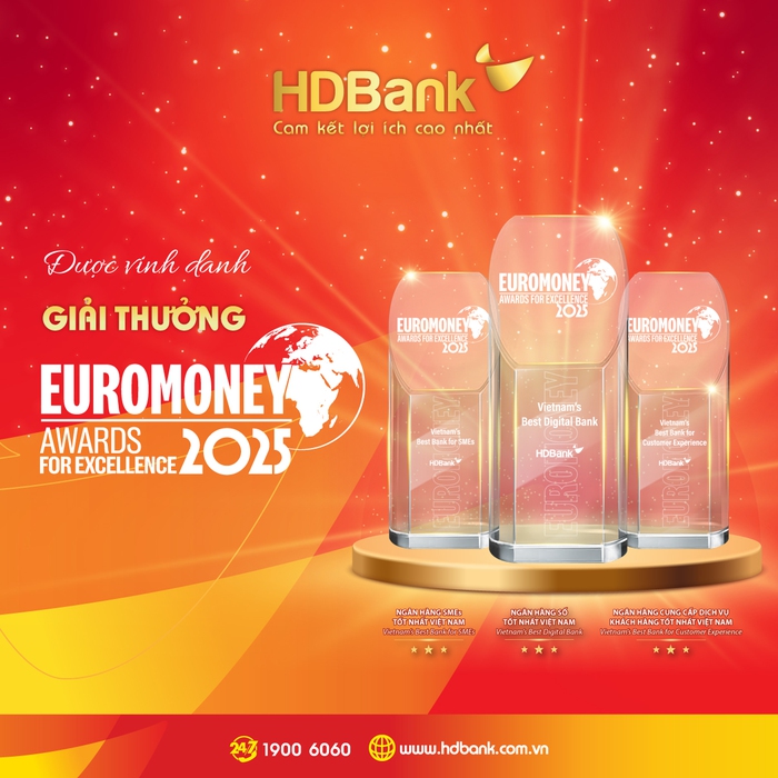 HDBank lập “hat-trick” giải thưởng Euromoney 2025, khẳng định vị thế quốc tế của ngân hàng Việt- Ảnh 1. HDBank lập “hat-trick” giải thưởng Euromoney 2025, khẳng định vị thế quốc tế của ngân hàng Việt- Ảnh 1.