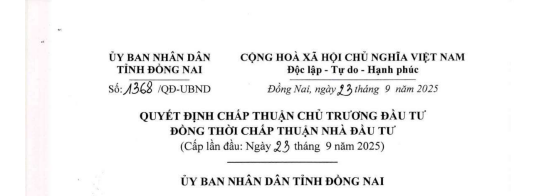 Đồng Nai sắp có khu công nghiệp công nghệ cao hơn 5.000 tỷ đồng