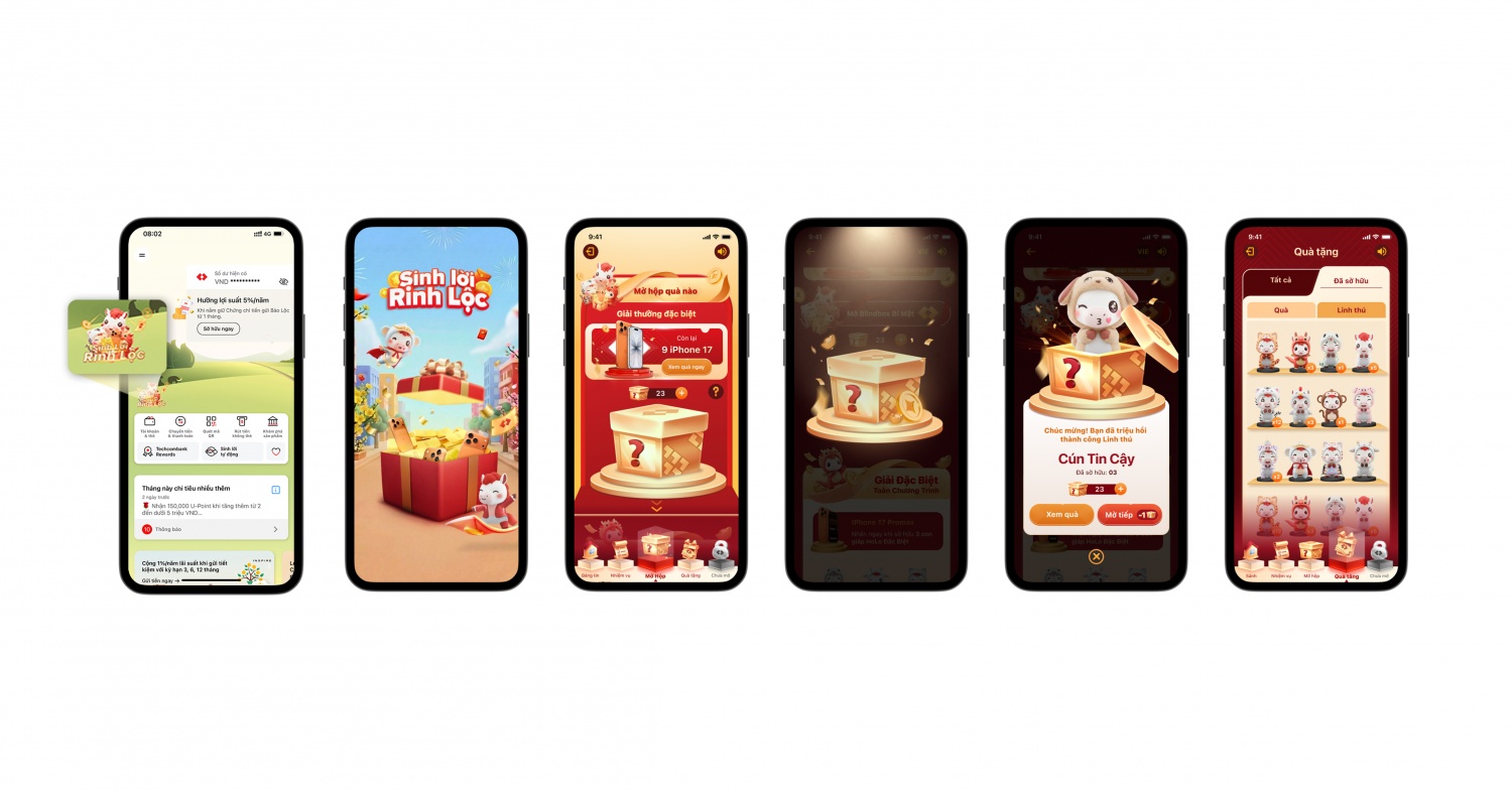 Mở túi mù, săn quà “khủng” cùng Techcombank “Sinh Lời Rinh Lộc”