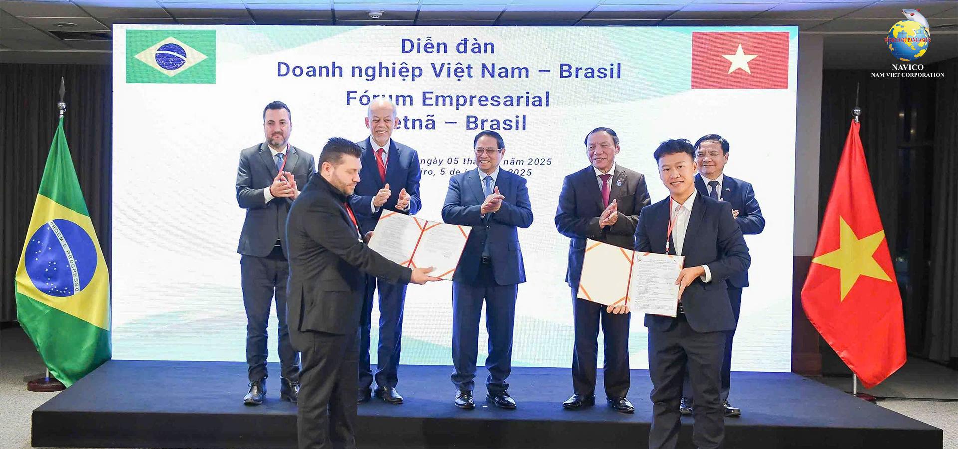 Ngày 5/7/2025, tại thủ đô Brasília (Brazil), Công ty Cổ phần Nam Việt (NAVICO) đã chính thức ký kết thỏa thuận hợp tác chiến lược với AV09 Comercio Exporter Ltda