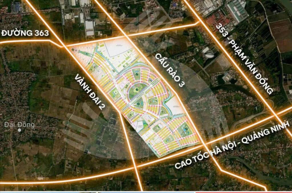 Vị trí Vinhomes Dương Kinh Golden City Hải Phòng (Ảnh: VHM)