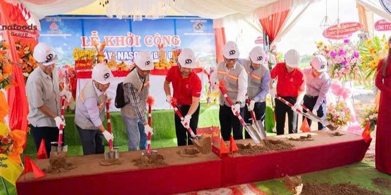 Ngày 23/7/2025, Công ty Cổ phần Nafoods Group (HOSE: NAF) chính thức tổ chức Lễ khởi công Dự án Nhà máy Nasoco – Giai đoạn 2 tại tỉnh Tây Ninh. (Nguồn: Nafoods)