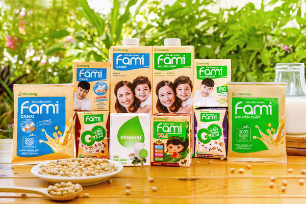 QNS đang sở hữu các thương hiệu nổi tiếng sữa đậu nành Fami, Vinasoy