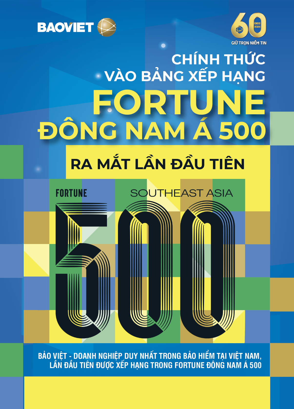 Tập đoàn Bảo Việt (BVH) được xếp hạng trong Fortune Đông Nam Á 500