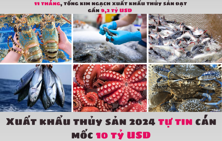 Xuất khẩu thủy sản 2024 tự tin cán mốc 10 tỷ USD