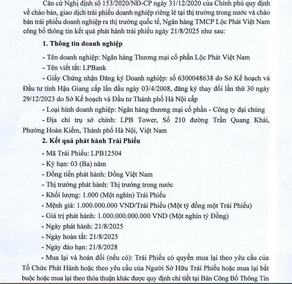 trái phiếu của lpbank