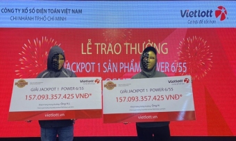 Một khách hàng may mắn trúng xổ số Vietlott hơn 344 tỉ đồng