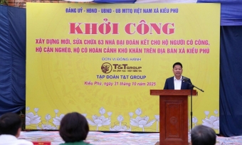 T&T Group tài trợ 13 tỷ đồng xây Nhà Đại đoàn kết và hệ thống camera an ninh tại xã Kiều Phú Hà Nội