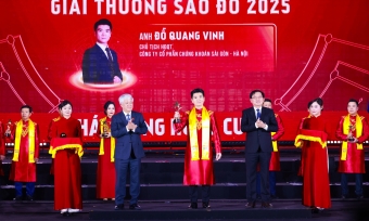 Doanh nhân Đỗ Quang Vinh được vinh danh trong TOP 10 Giải thưởng Sao Đỏ 2025