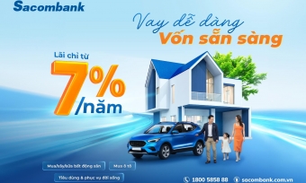 Sắm sửa cuối năm không lo nghĩ với lãi suất cho vay hấp dẫn từ Sacombank