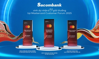 Thêm một tổ chức thẻ quốc tế vinh danh Sacombank về năng lực phát triển thanh toán số