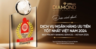 VPBank đồng thời được 2 tổ chức quốc tế uy tín vinh danh “Dịch vụ ngân hàng ưu tiên tốt nhất Việt Nam”