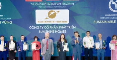 Sunshine Homes được vinh danh Top Thương hiệu mạnh - Phát triển bền vững 2024