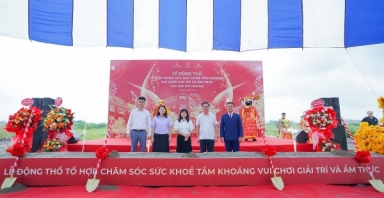 Khu đô thị Vinhomes Golden Avenue động thổ tổ hợp chăm sóc sức khỏe tắm khoáng - vui chơi giải trí và ẩm thực...