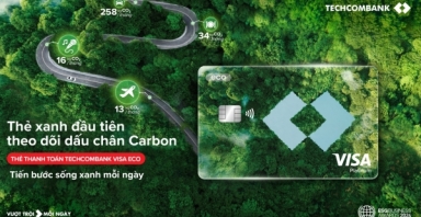 Techcombank Visa Eco: Thẻ xanh đầu tiên theo dõi dấu chân carbon cho bạn tiến bước sống xanh mỗi ngày