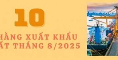 [Infographic] 10 nhóm hàng xuất khẩu lớn nhất tháng 8/2025