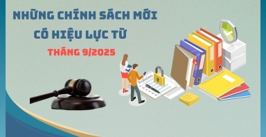 Những chính sách mới có hiệu lực từ tháng 9/2025