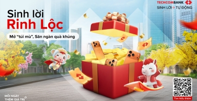 Mở túi mù, săn quà “khủng” cùng Techcombank “Sinh Lời Rinh Lộc”