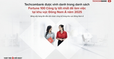 Techcombank lần đầu vào Top 100 nơi làm việc tốt nhất Đông Nam Á