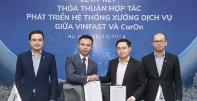 VinFast hợp tác với CarOn mở chuỗi xưởng dịch vụ điện trên toàn quốc