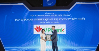 VPBank lọt Top 10 Doanh nghiệp vốn hóa lớn có Quản trị công ty tốt nhất năm 2024