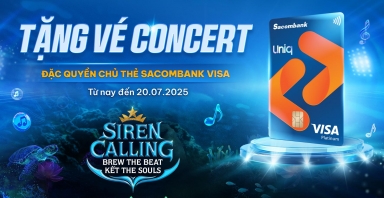 Mở thẻ Sacombank Visa, nhận ngay vé tham dự 'Siren Calling' – Concert đặc biệt từ Starbucks và Sacombank'