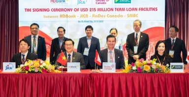 HDBank ký kết khoản vay hợp vốn 215 triệu USD với ba định chế tài chính hàng đầu quốc tế