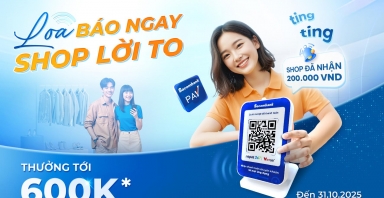 Sacombank tặng đến 600.000 đồng cho khách hàng cài đặt loa thanh toán
