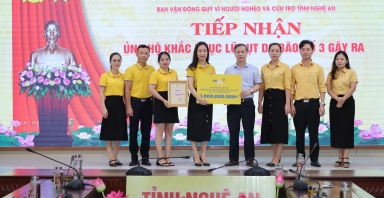 PVcomBank hỗ trợ nhân dân Nghệ An 1 tỷ đồng khắc phục hậu quả bão số 3 (bão Wipha)