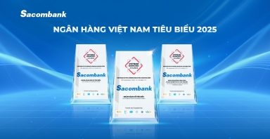 Sacombank tiếp tục được vinh danh tại giải thưởng ngân hàng Việt Nam tiêu biểu 2025