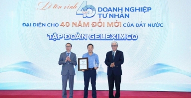 Geleximco được vinh danh Top doanh nghiệp tư nhân tiêu biểu đại diện cho 40 năm đổi mới đất nước
