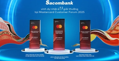 Thêm một tổ chức thẻ quốc tế vinh danh Sacombank về năng lực phát triển thanh toán số