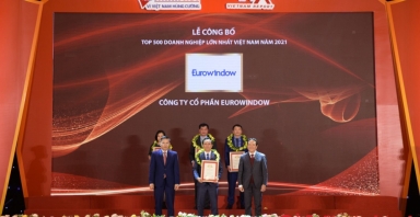 Eurowindow giữ vững TOP 500 doanh nghiệp hàng đầu Việt Nam