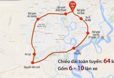 Đề xuất kinh phí hơn 17.000 tỷ đồng làm 6 km Vành đai 2 TP.HCM