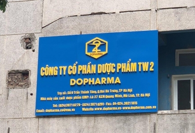 Dược phẩm Trung ương 2 (DP2) bị xử phạt do vi phạm công bố thông tin hàng loạt tài liệu