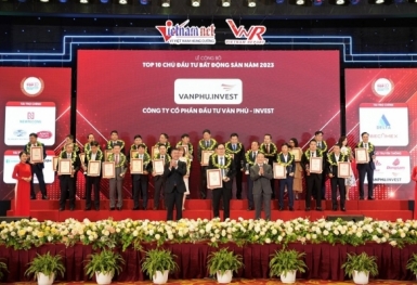 Văn Phú – Invest vào Top 10 Chủ đầu tư Bất động sản năm 2023 do Vietnam Report xếp hạng