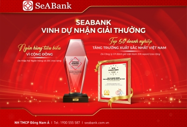 SeABank được vinh danh Ngân hàng tiêu biểu